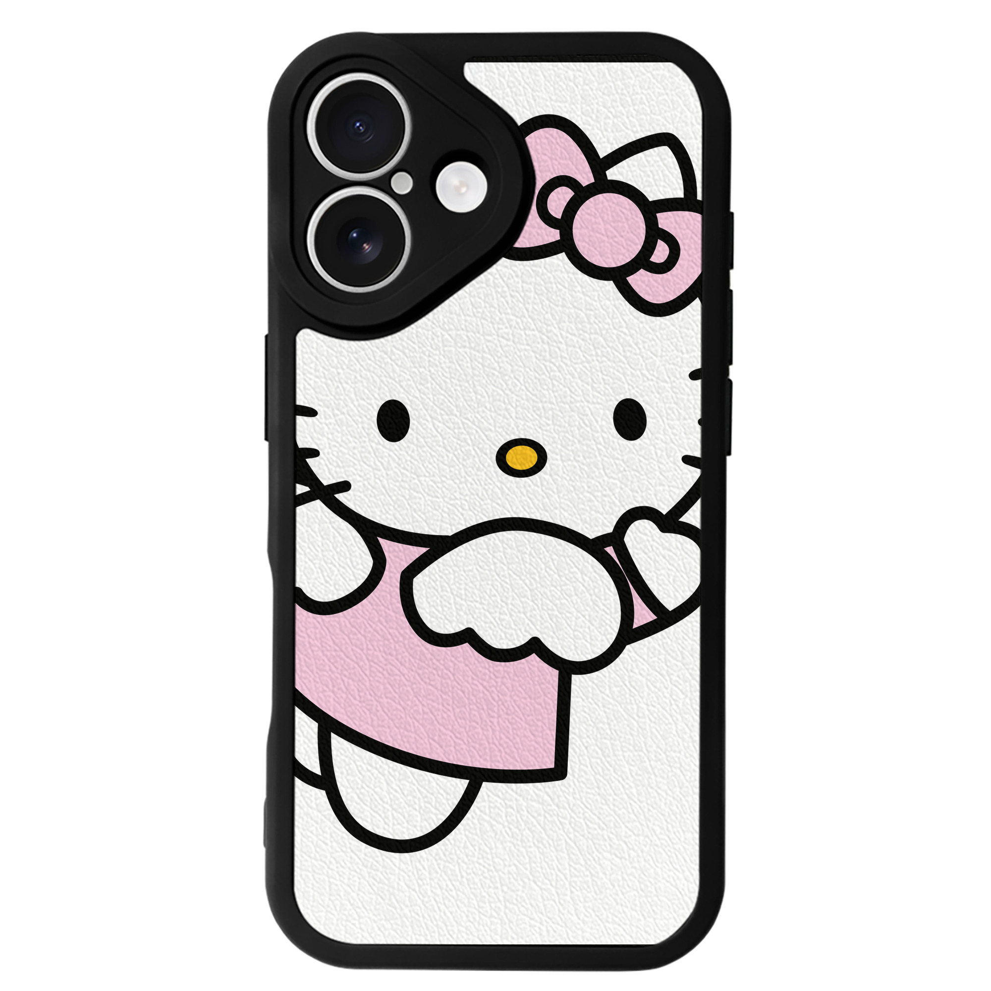 （画像用） Hello Kitty ハローキティ 【iPhone 16シリーズ対応】シリコンスマホケース（レザー調） 材質：シリコン